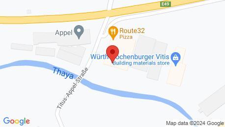 Google Maps-bild av den aktuella platsen