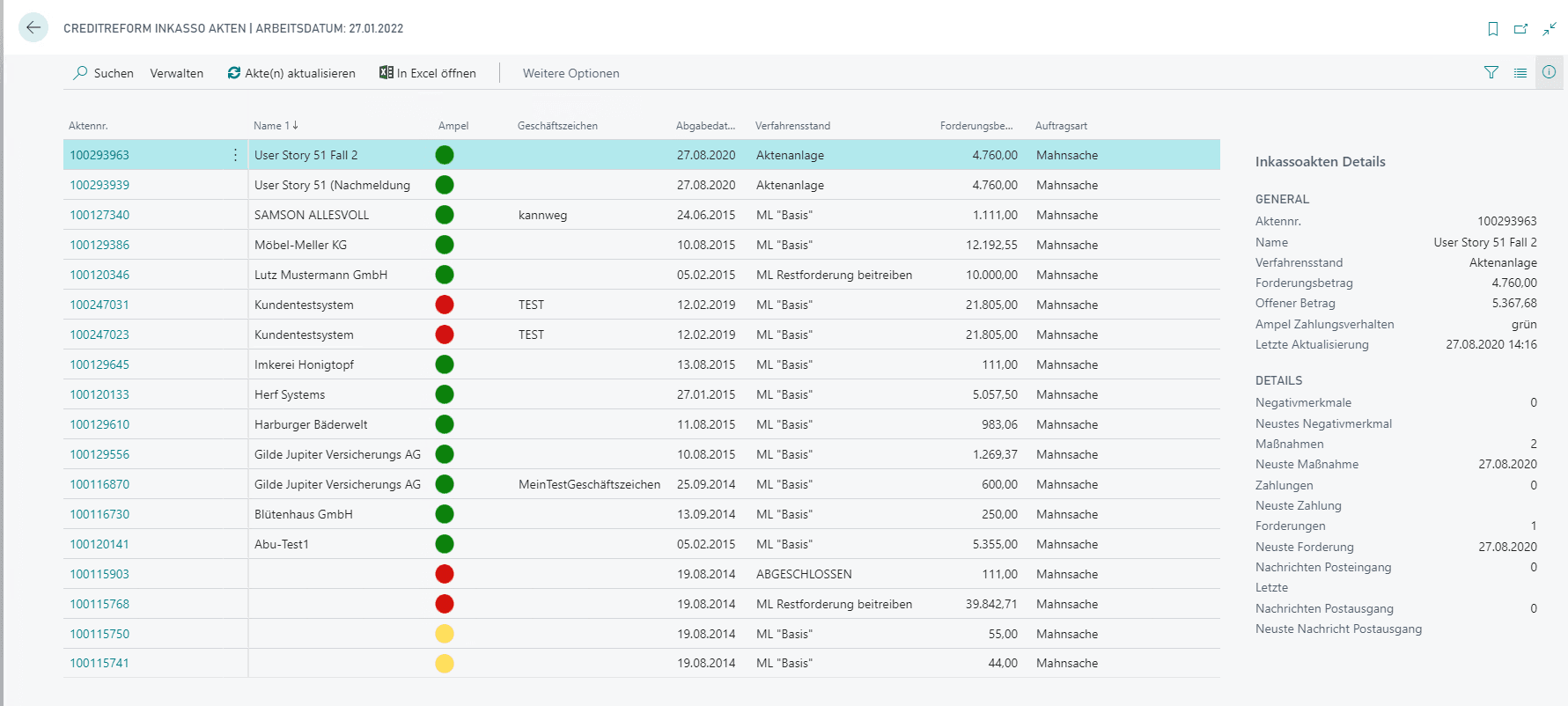 Unternehmensauskünfte in Microsoft Dynamics 365 Business Central