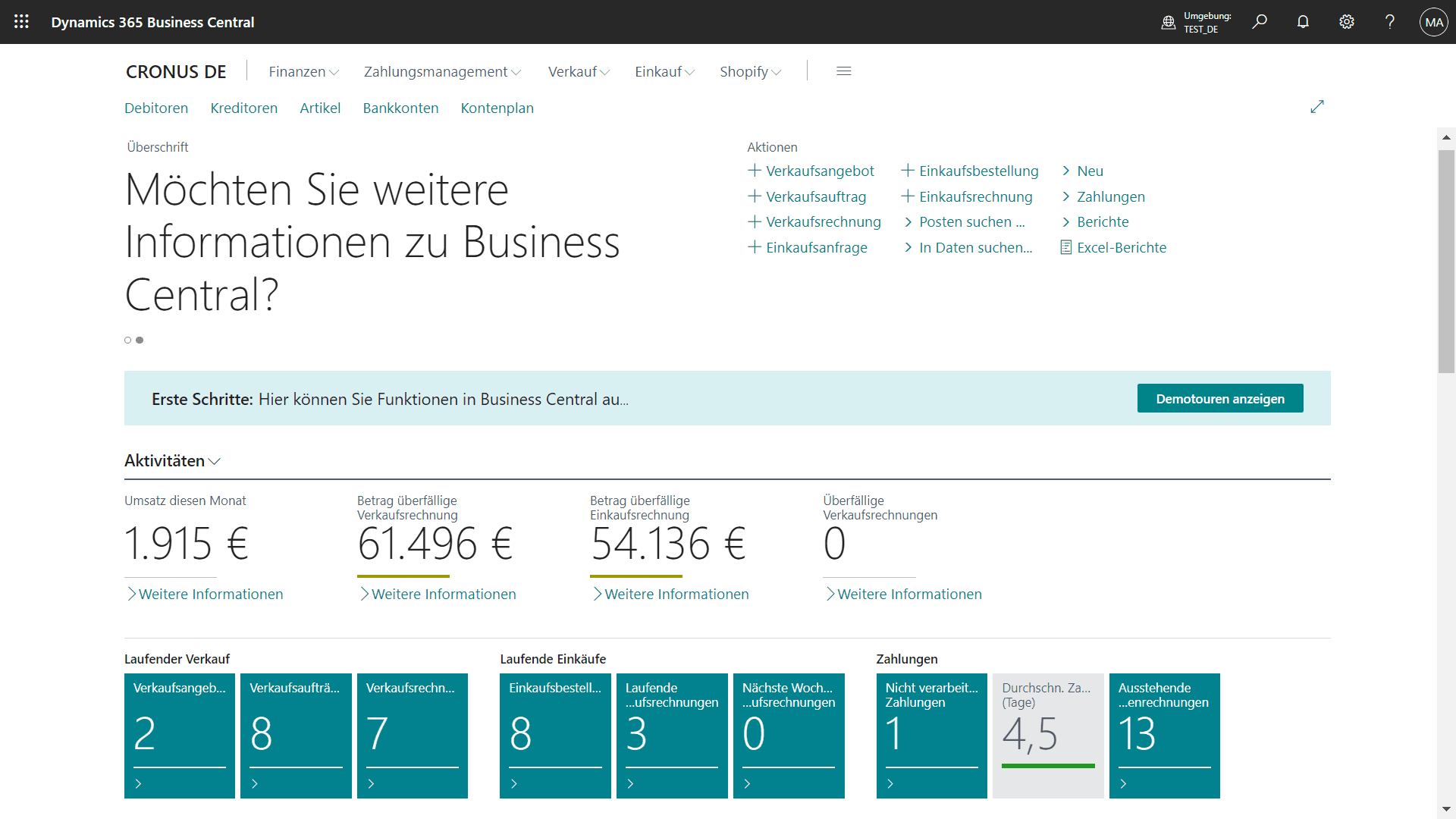 Weitere Informationen zu Business Central