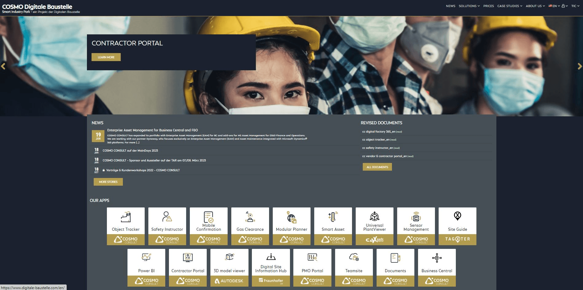 COSMO Contractor Portal - news, our apps and revised documents