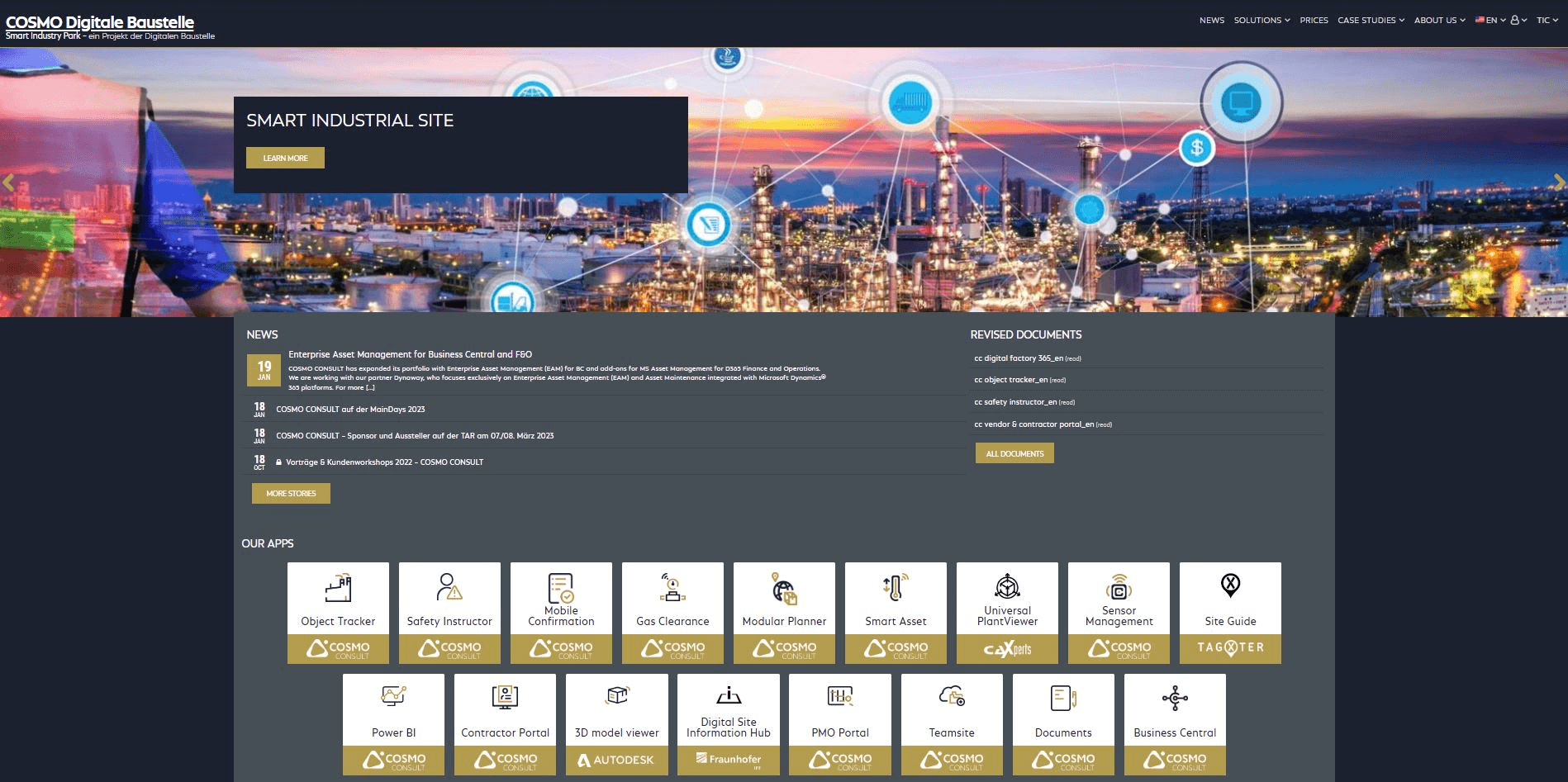 COSMO Smart Industrial Park - News, our apps, revised documents