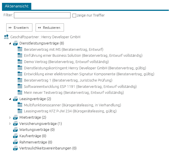 Geschäftspartner und Dokumente