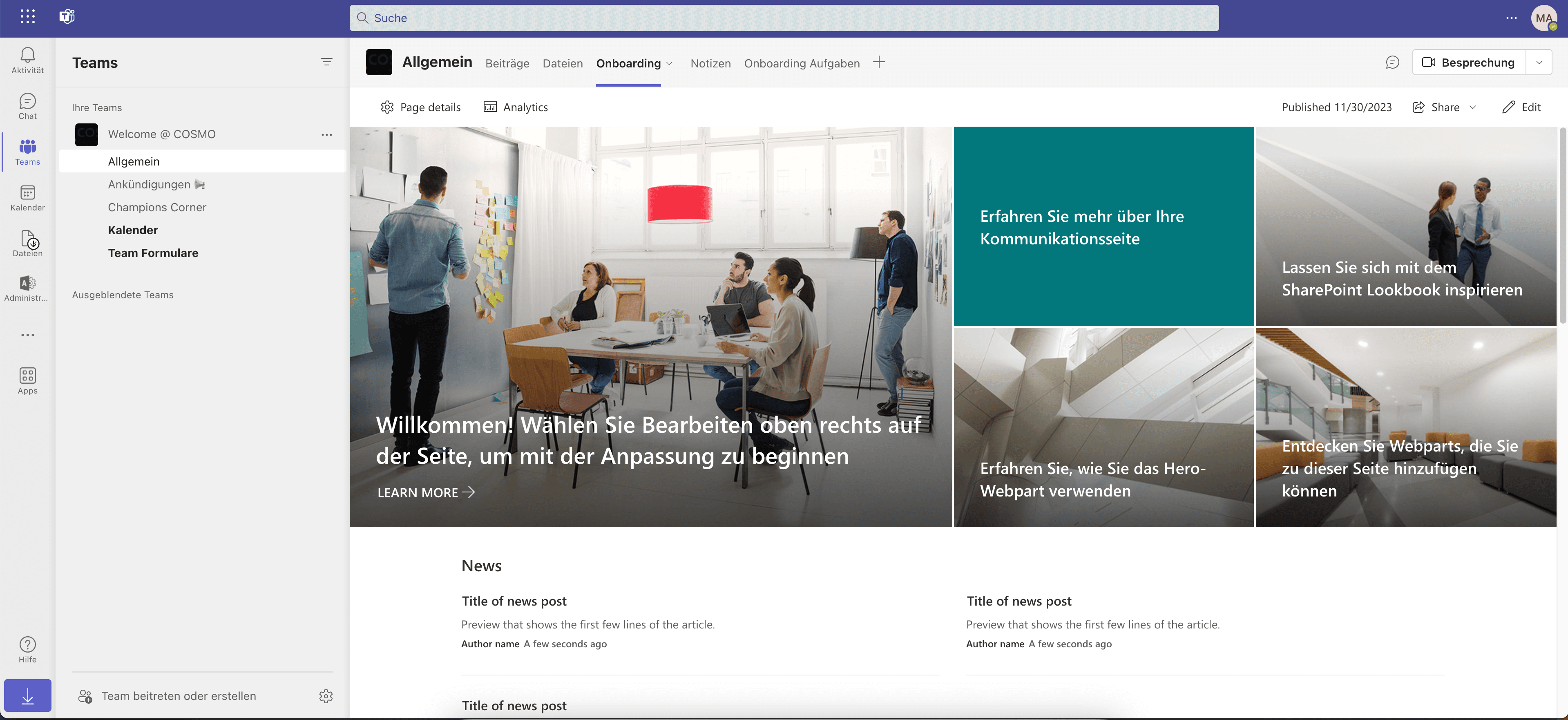 Ihre Teams in Microsoft Teams