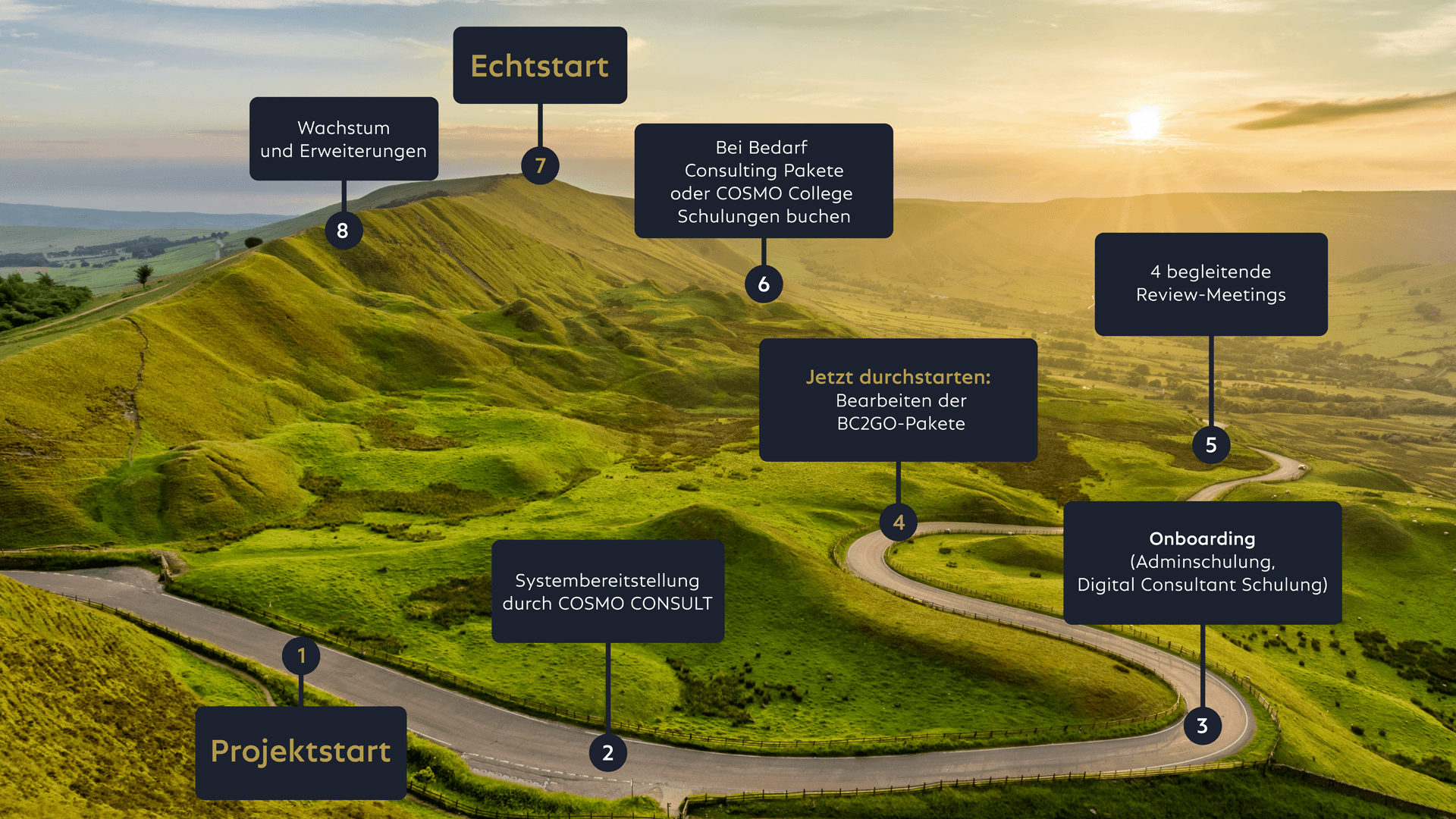 Alle Schritte von Projektstart bis Wachstum