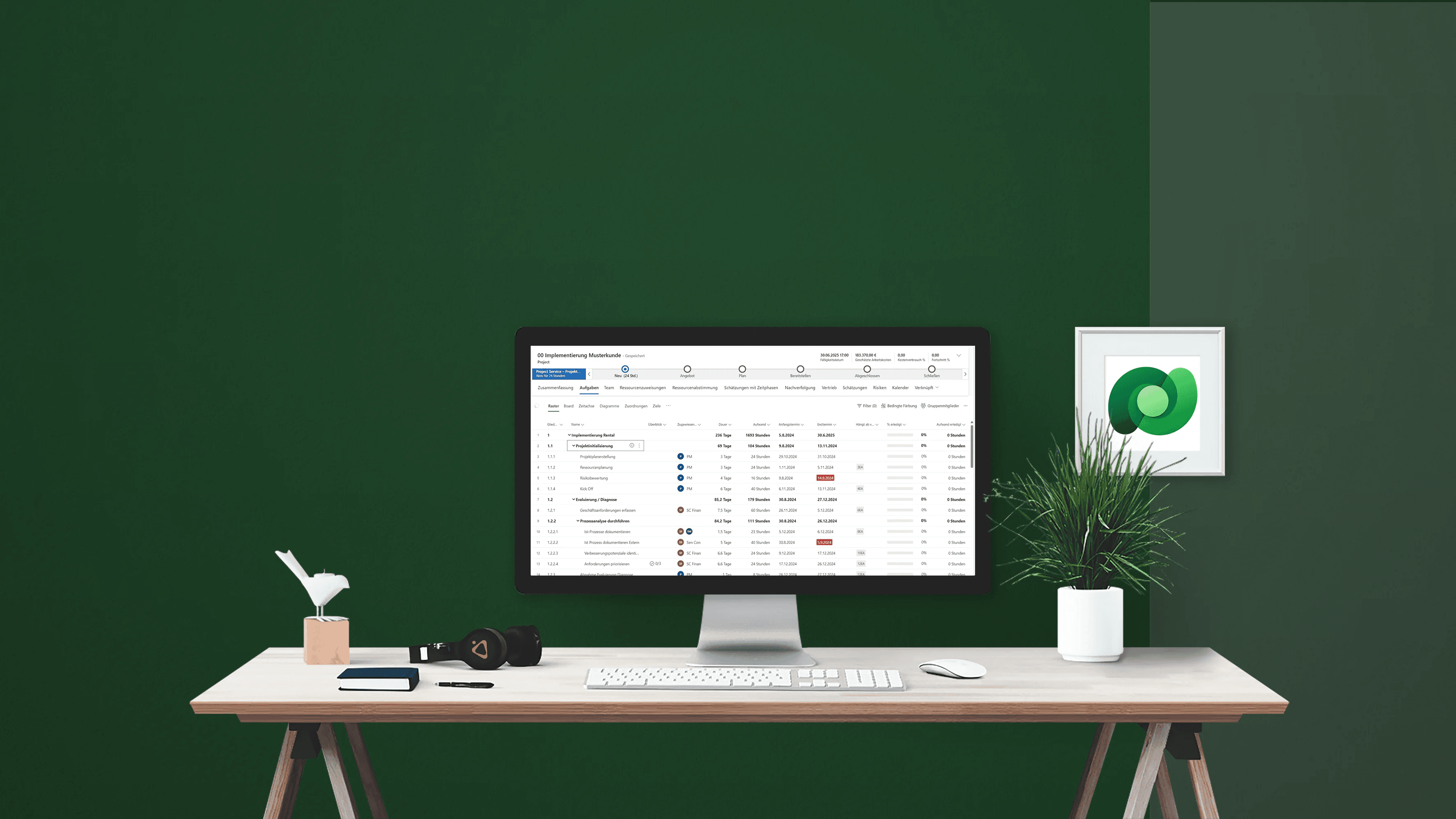 Projektvertrag und Projektstrukturplan in Dynamics 365 Project Operations - Schulung
